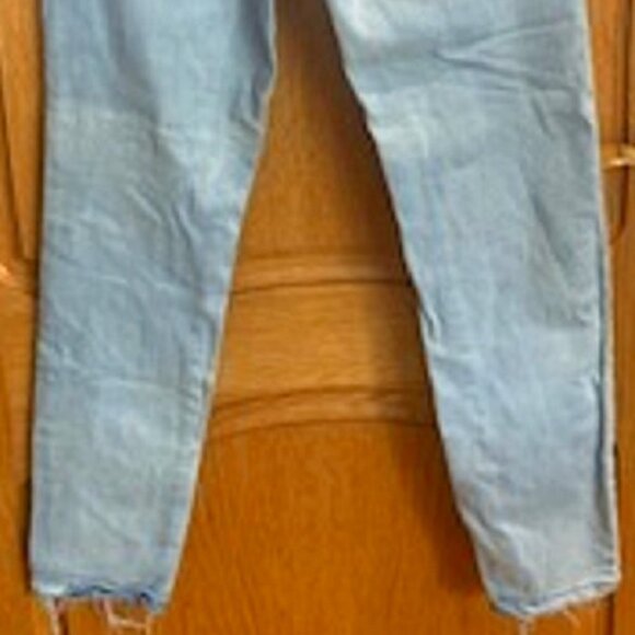 Girl's High Rise Skinny Denim Jeans Straight Fit Cotton Light Blue Size 6/28 - Picture 5 of 5